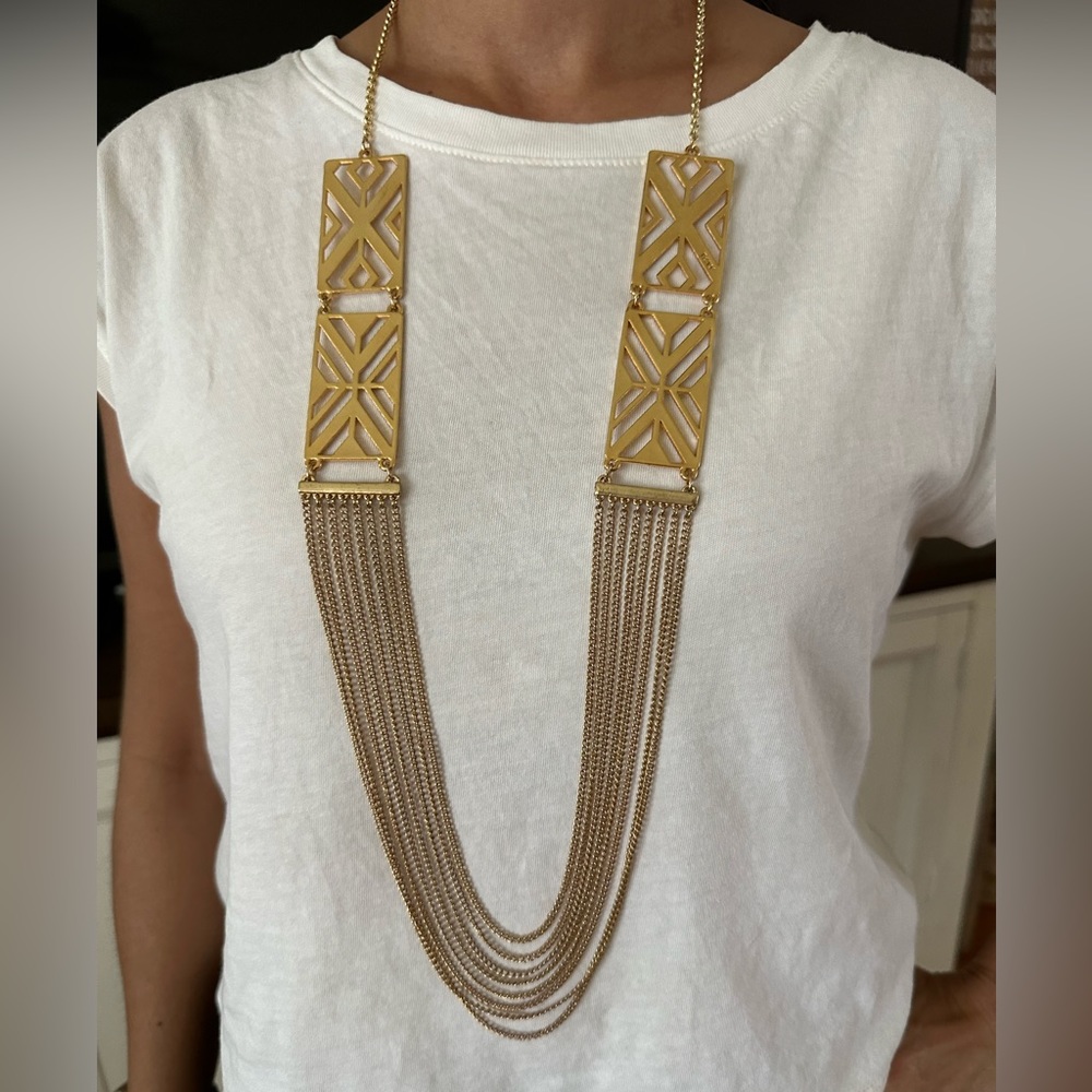 Foxy Originals Gold Tribal Statement Necklace GREAT CONDITION